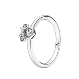 925 Sterling Silver Bow Mouse Crown Heart Ring for Women