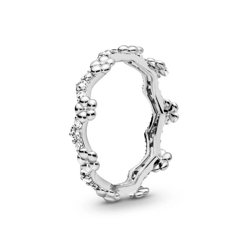 925 Sterling Silver Bow Mouse Crown Heart Ring for Women