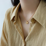 Real 925 Silver Double Heart Love Choker Necklace