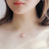 925 Sterling Silver Chain Necklace with Coin Pearl, Baroque Pearl Gift