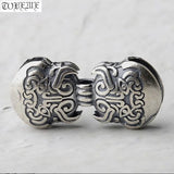925 Silver Tibetan Dorje Bell Beads Sterling Silver Vajra Amulet Charm DIY