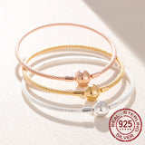 925 Silver Snake Chain Bracelet for Women 18k Jewelry