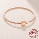 925 Silver Snake Chain Bracelet for Women 18k Jewelry