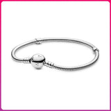 925 Silver Heart Zircon Castle Bracelet for Women