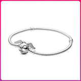 925 Silver Heart Zircon Castle Bracelet for Women