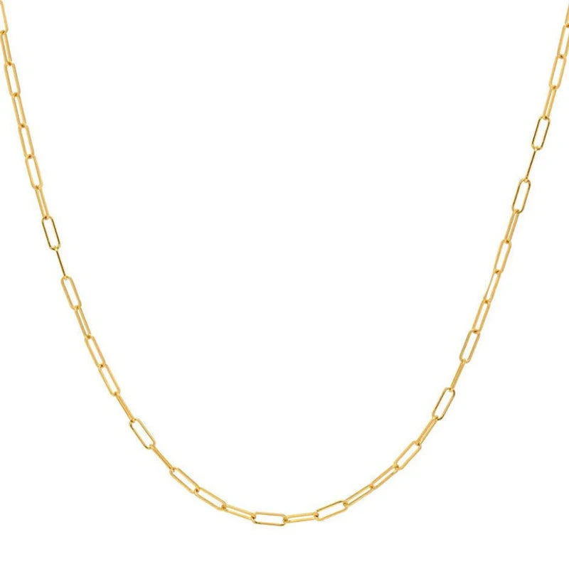 925 Silver Square Link Chain Necklace for Women