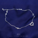 925-Sterling-Silver Hip Hop Mini CZ Open Heart Love Necklace Pendant