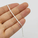925 Sterling Silver 2mm Anklet for Women Foot Jewelry