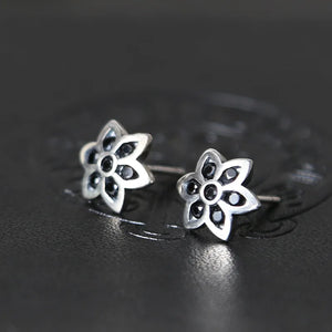 925 Silver Cherry Blossom Earrings Japanese Jewelry