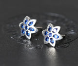 925 Silver Cherry Blossom Earrings Japanese Jewelry