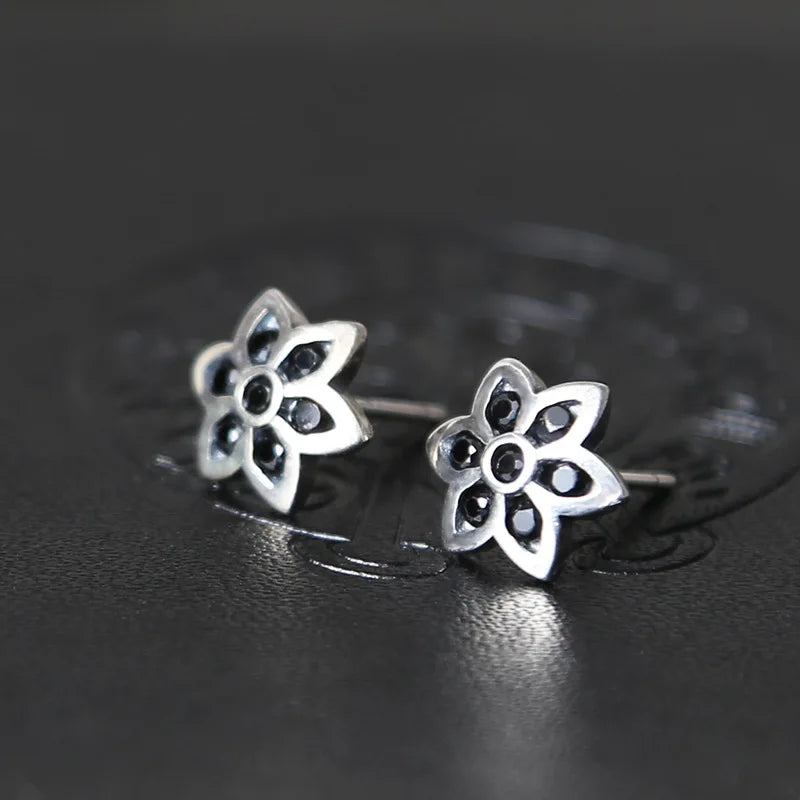 925 Silver Cherry Blossom Earrings Japanese Jewelry