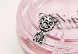 925 Sterling Silver Bear Pendant Thai Silver Retro Hollow Necklace Pendant
