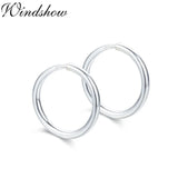 Sterling Silver Circle Hoop Huggie Earrings for Women Girls Kids