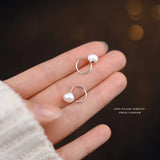 925 Silver Freshwater Pearl Earrings for Girls