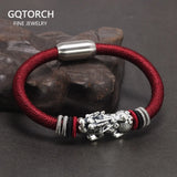 Real 999 Silver Pixiu Bracelet Magnetic Clasp Thai Amulet Jewelry