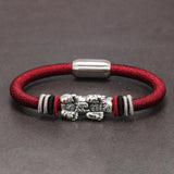 Real 999 Silver Pixiu Bracelet Magnetic Clasp Thai Amulet Jewelry