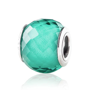 Petite Facets Crystal Charm 925 Sterling Silver Beads for Bracelet