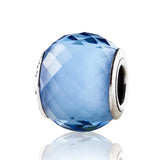 Petite Facets Crystal Charm 925 Sterling Silver Beads for Bracelet