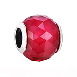 Petite Facets Crystal Charm 925 Sterling Silver Beads for Bracelet