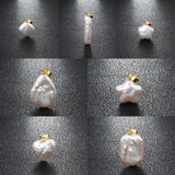 Baroque Freshwater Pearl Pendant 925 Sterling Silver Women's Gift