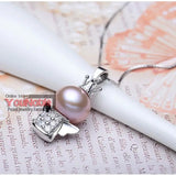 Real Freshwater Pearl Pendant 925 Silver Angel Wing Natural Pearl Necklace