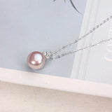 925 Silver Pendant, Black Pearl Necklace for Girl Birthday
