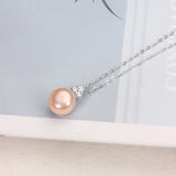 925 Silver Pendant, Black Pearl Necklace for Girl Birthday