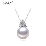 925 Silver Pendant, Black Pearl Necklace for Girl Birthday