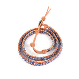 Vein Stone Leather Wrap Bracelet for Women