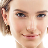 Real D 2.5mm Moissanite Tassel Hoop Earrings 925 Silver Drop Earrings