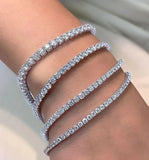 3mm-6.5mm Moissanite Tennis Bracelet S925 Silver PT950 Fine Jewelry