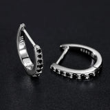 Real D VVS1 Moissanite Clip Earrings 925 Silver Diamond Hoops Fine Jewelry