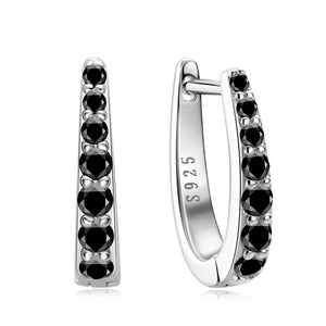 Real D VVS1 Moissanite Clip Earrings 925 Silver Diamond Hoops Fine Jewelry