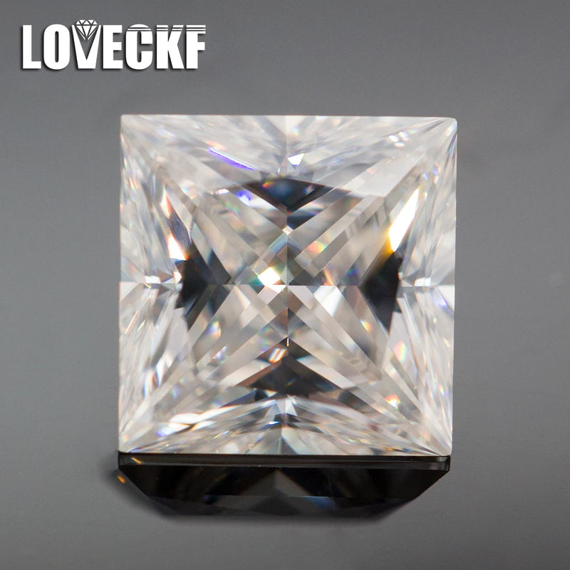 D Colorless Moissanite Stone Princess Cut VVS1 Lab Diamond Gemstone