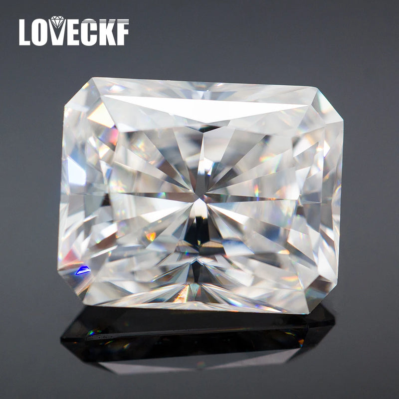 D Colorless Moissanite Stone Radiant Cut VVS1