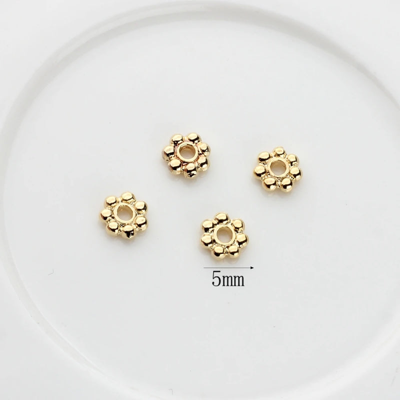 Real Daisy Flower Spacers Bead Loose Spacer Beads 20pcs/lot DIY Jewelry Making