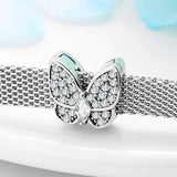 Real Endless Love 925 Silver Clips Beads CZ for Reflexions Bracelet
