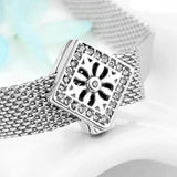 Real Endless Love 925 Silver Clips Beads CZ for Reflexions Bracelet
