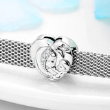Real Endless Love 925 Silver Clips Beads CZ for Reflexions Bracelet