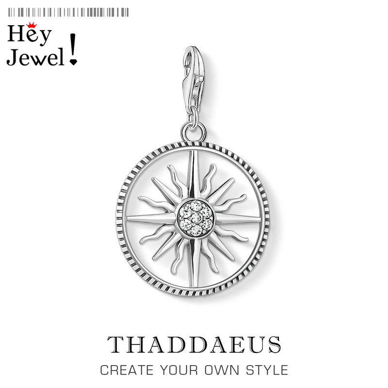 Real Jewelry Large Sun Pendant Charm for Women