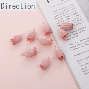 Campanula Pendant Dried Flower Jewelry Accessory