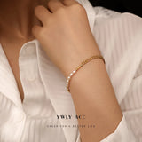 Pearl Bracelet for Women Girl Gift French Retro Women Pearl Bracelet Jewelry