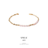 Pearl Bracelet for Women Girl Gift French Retro Women Pearl Bracelet Jewelry