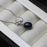 Freshwater Natural Pearl Pendant, Wedding Snow 925 Silver Necklace
