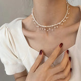 Baroque Pearl Choker Necklace Freshwater Pearl Wedding Jewelry