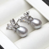 Freshwater Pearl Earrings 925 Silver Girl Gift