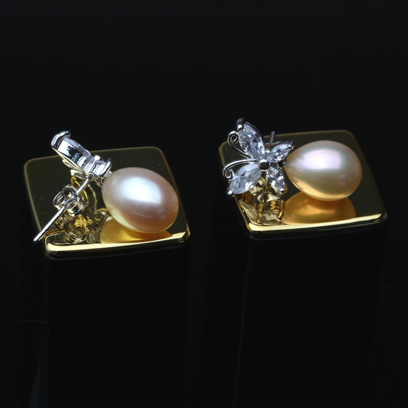 Freshwater Pearl Earrings 925 Silver Girl Gift
