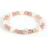 Freshwater Pearl Beaded Bracelet Women Girls Jewelry Rhinestone Charm Bracelets