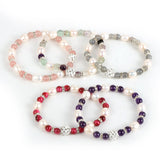 Freshwater Pearl Beaded Bracelet Women Girls Jewelry Rhinestone Charm Bracelets