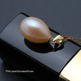 18k Freshwater Pearl Pendant Necklace for Women, Yellow Fine Gift